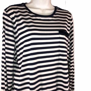 Lauren Ralph Lauren Navy Striped Top, Size XL